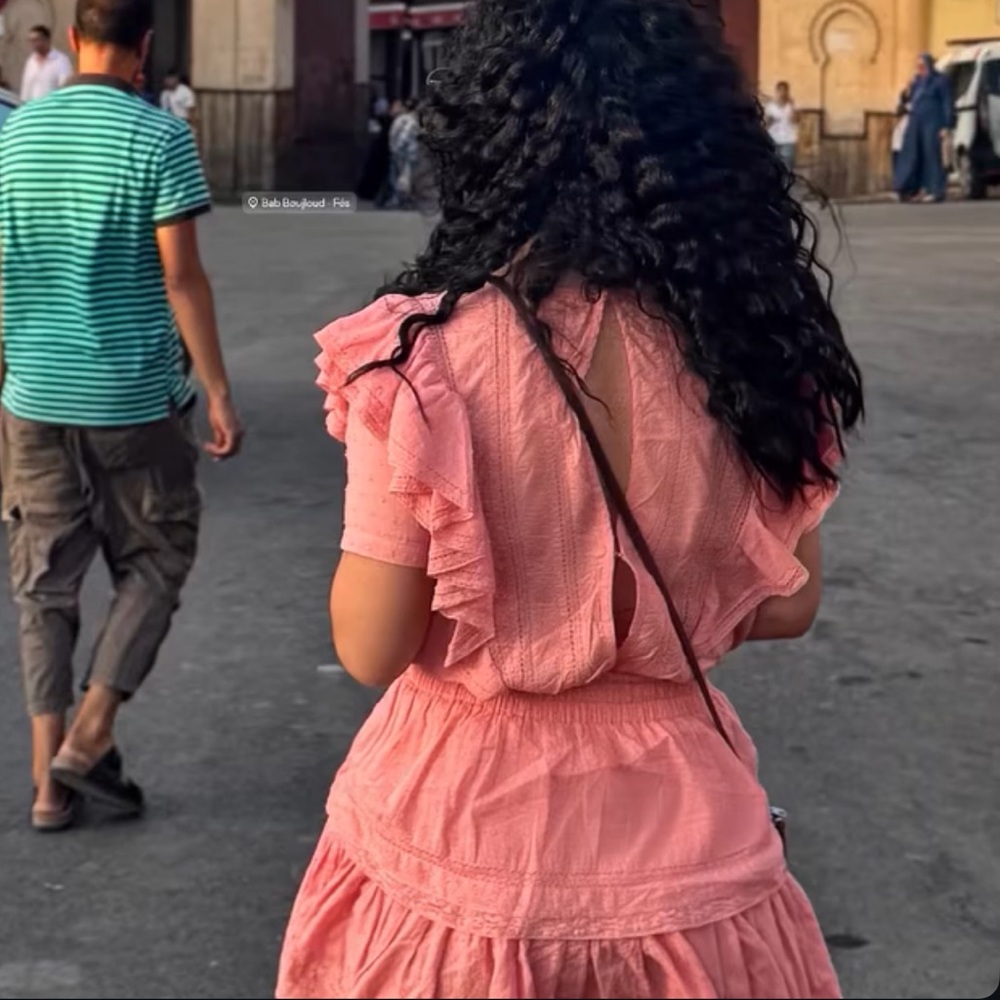 LoveShackFancy Pink Ruffled Mini Dress - Picture 4 of 4